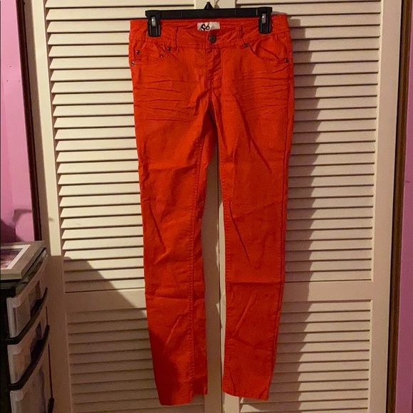 Bright Red and Orange Jeans - Picture 4 of 6